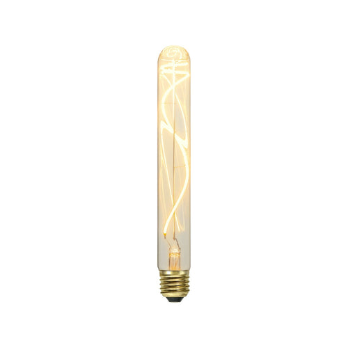 LED filamentpære E27 T30 rørform 3,4W 2200K dimbar forfra