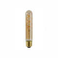 LED filamentpære E27 T30 rørform amber 5W 2200K dimbar - forfra