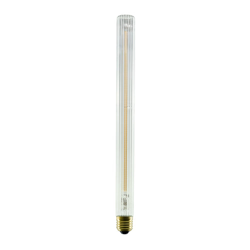 LED filamentpære E27 T35 4,5W 2200K dimbar riflet glass forfra