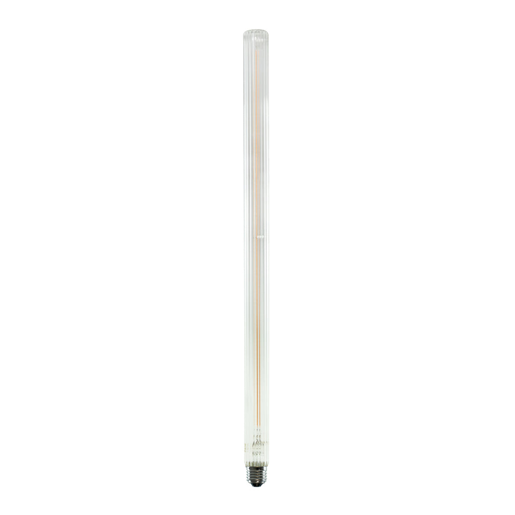 LED filamentpære E27 T55 6,2W 2700K klar riflet dimbar - SEGULA forfra