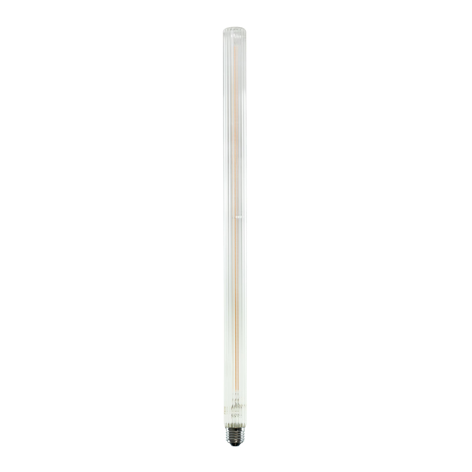 LED filamentpære E27 T55 6,2W 2700K klar riflet dimbar - SEGULA forfra