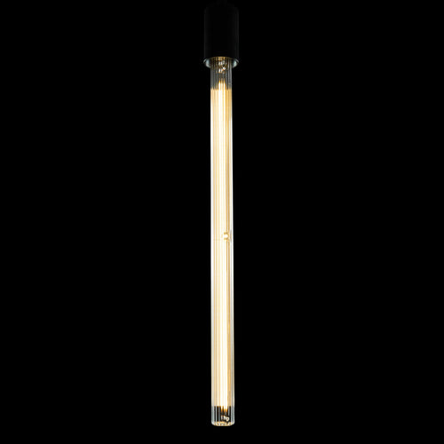 LED filamentpære E27 T55 6,2W 2700K klar riflet dimbar - SEGULA detalj av riflet glass