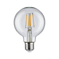 LED filamentpære G80 E27 4,8W 2700K klar forfra