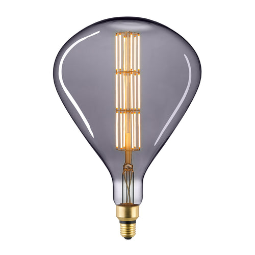 LED filamentpære Giant Tear E27 8W dimbar titan sett forfra