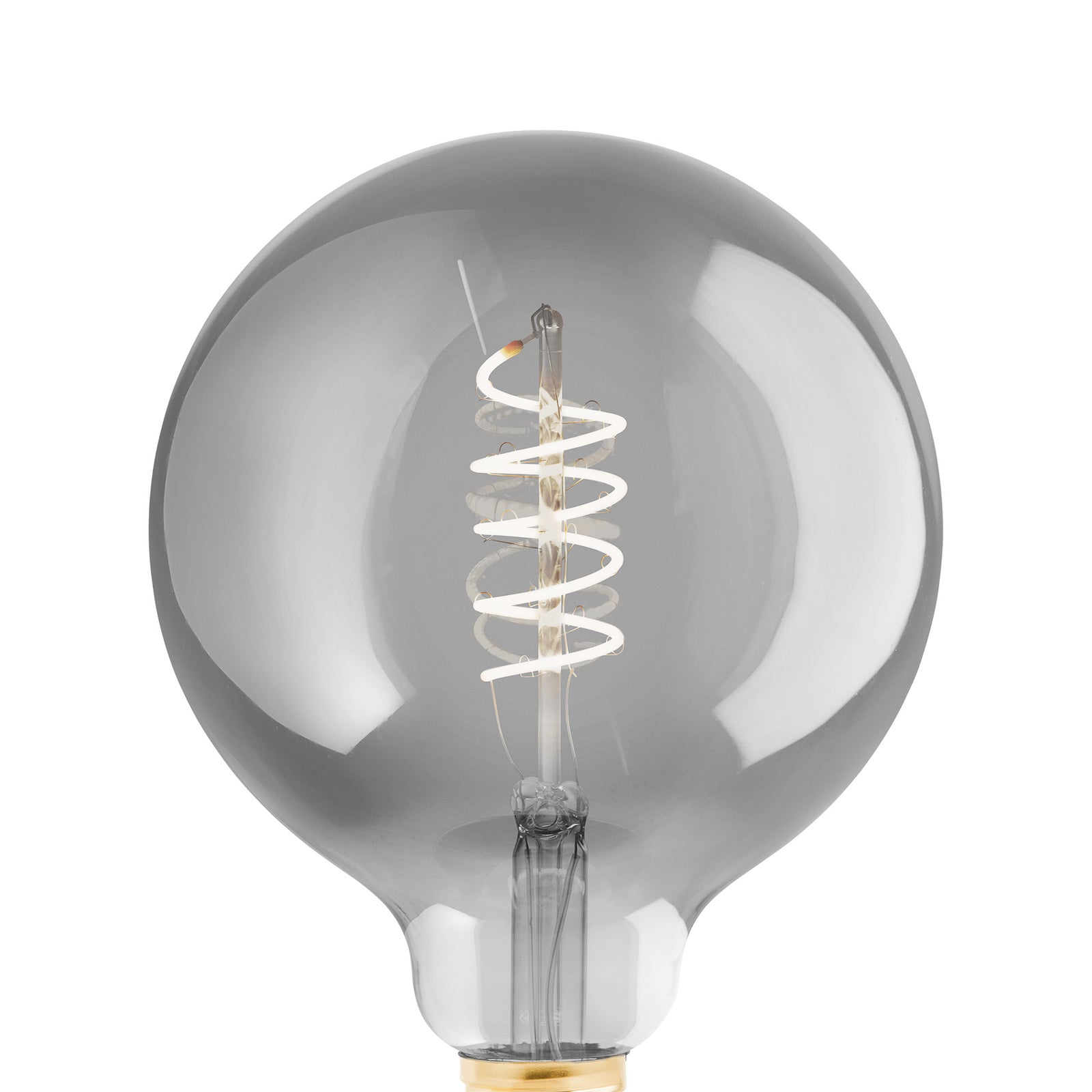 Montert LED filamentpære globe G125 E27 4W 2000K svart-transparent i lampe