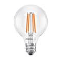 LED filamentpære Globe G80 E27 2,2W 2700K klar fra OSRAM forfra