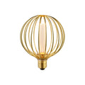 LED filamentpære Globe gull E27 3,5W 1800K dimbar forfra