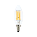 LED filamentpære kronelys E14 C35 6W 2700K dimbar klar - ORION forfra