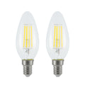 LED filamentpære kronelysform E14 4W 2700K dimbar 2-pk Arcchio forfra