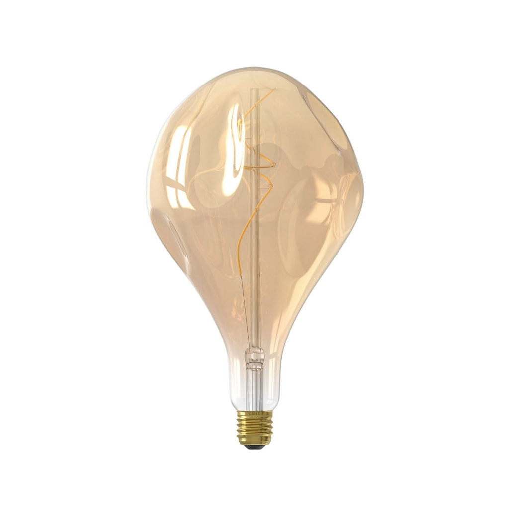 LED filamentpære Organic Evo E27 6W 1800K dimbar gull bakside