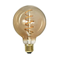 LED filamentpære spiral G95 E27 3,2W 2000K amber dimbar forfra