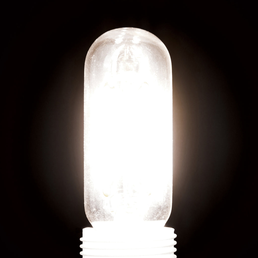 LED filamentpære T25 rørform E14 3W 2700K klar - ORION montert i lampe