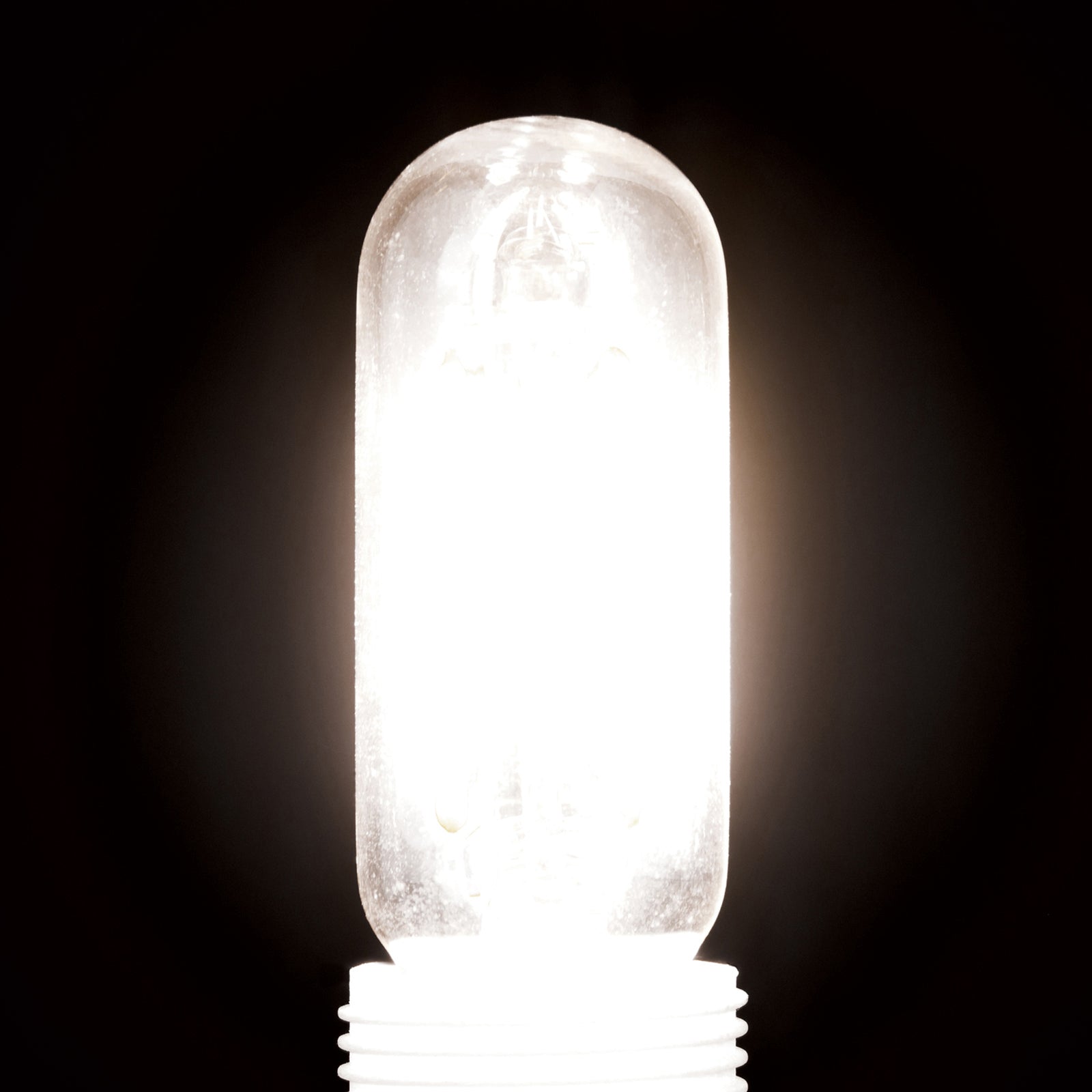 LED filamentpære T25 rørform E14 3W 2700K klar - ORION montert i lampe