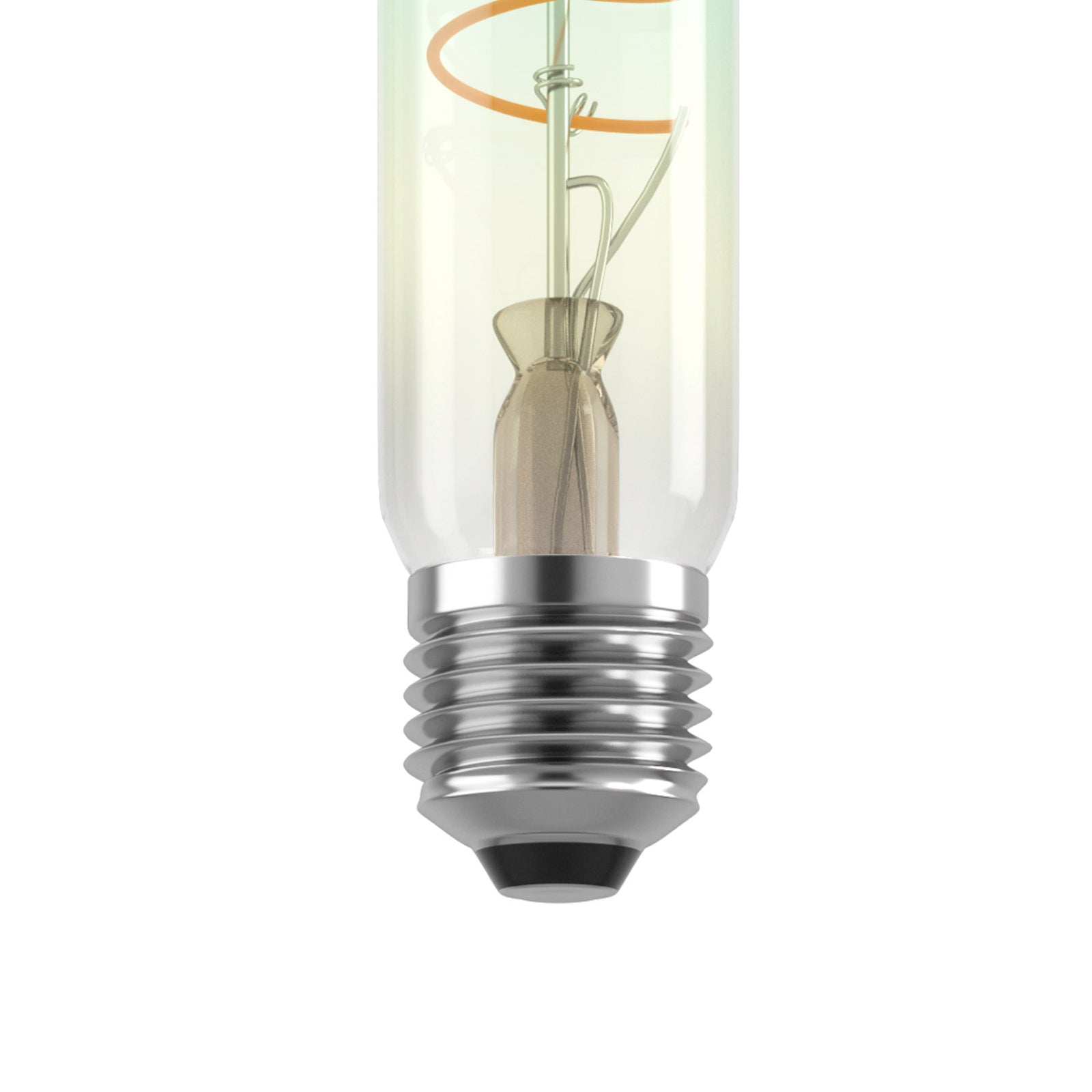 Detaljbilde av LED filamentpære T30 E27 4W 2000K dimbar iriserende klar