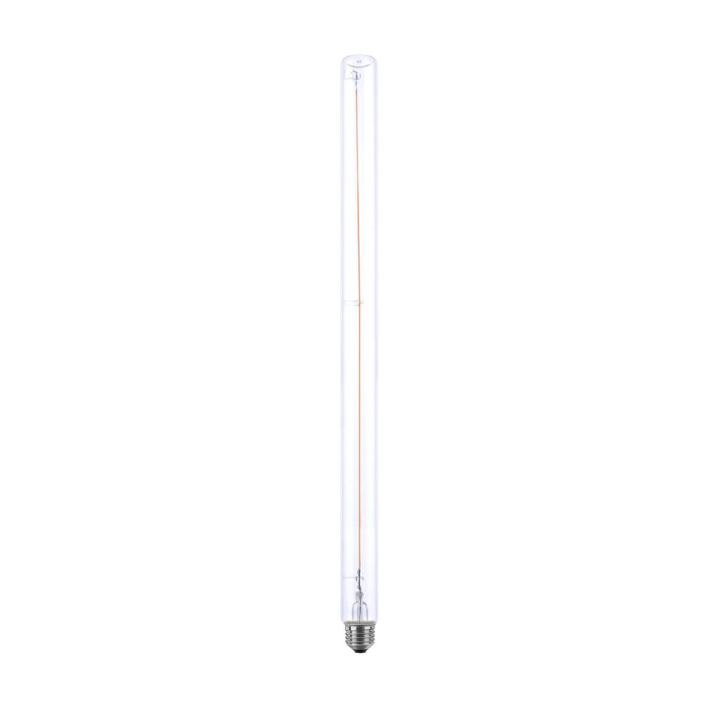 LED filamentpære Tube 500 E27 6,2W 2700K dimbar klar 55 cm forfra