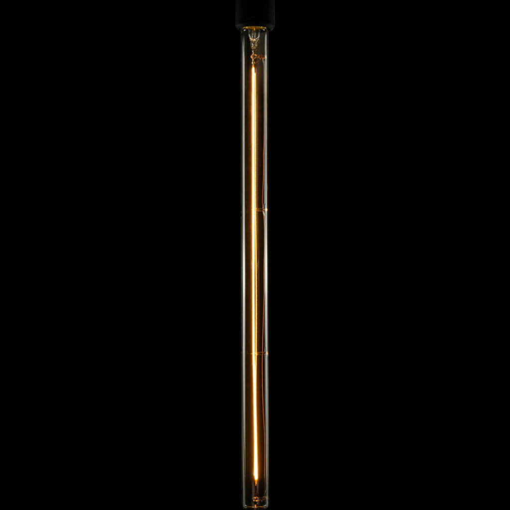 LED filamentpære Tube 500 E27 6,2W 2700K dimbar klar 55 cm detalj av filament