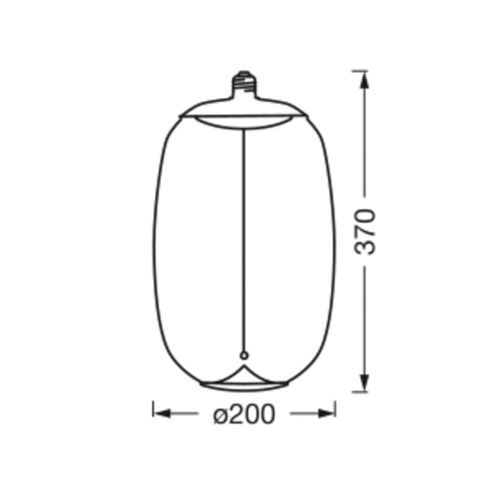 LED filamentpære Vintage 1906 Big Elipse oval E27 4W ravfarget bakside