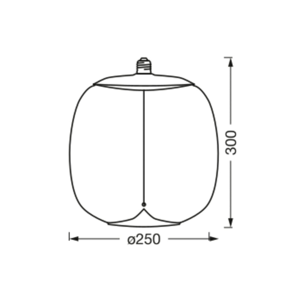 LED filamentpære Vintage 1906 Big Oval E27 3,4W 2700K amber bakside