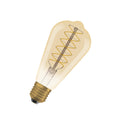 LED filamentpære Vintage 1906 Edison E27 4,8W 2200K dimbar gull forfra