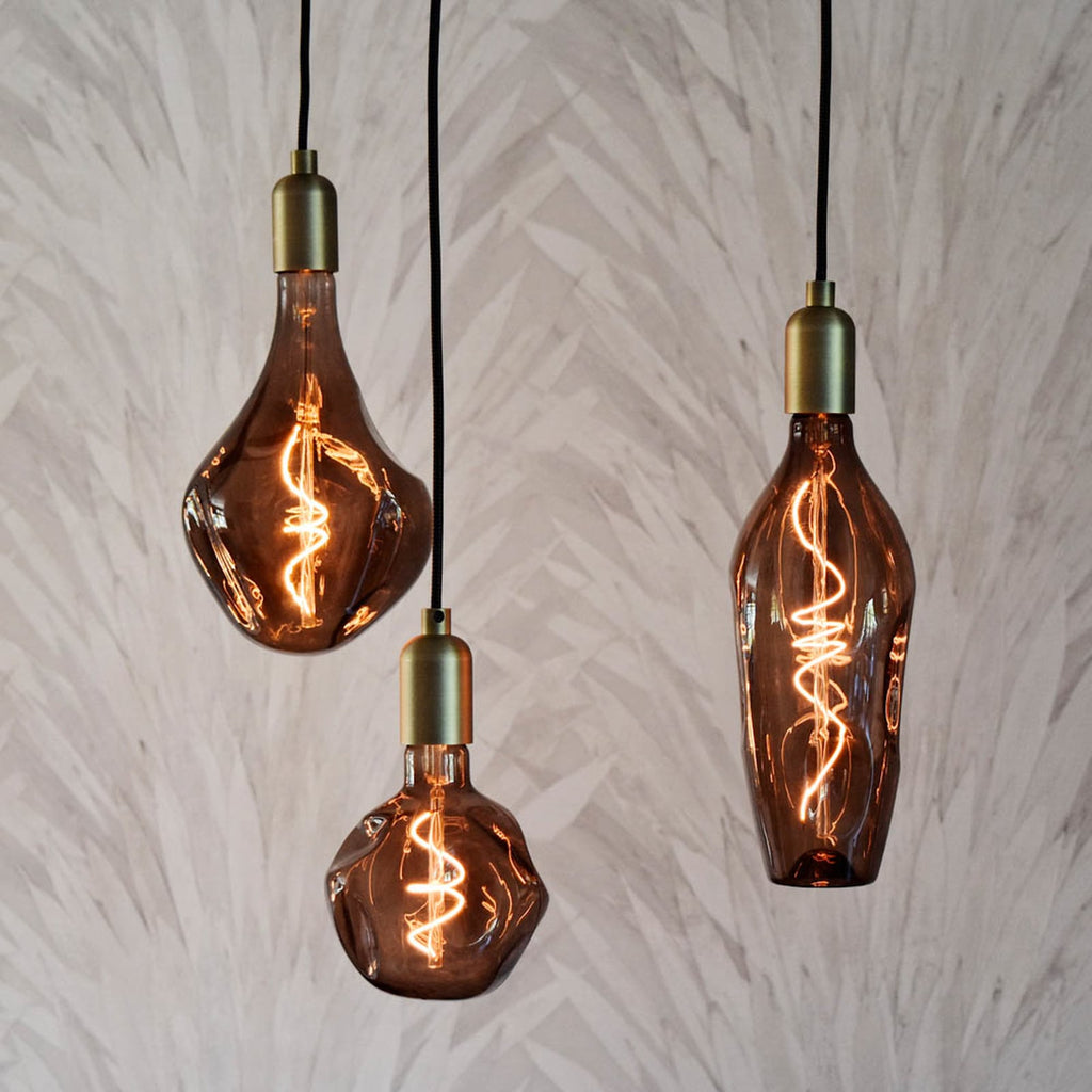 LED filamentpære XXL Organic Neo E27 4W G125 dimbar detalj filament