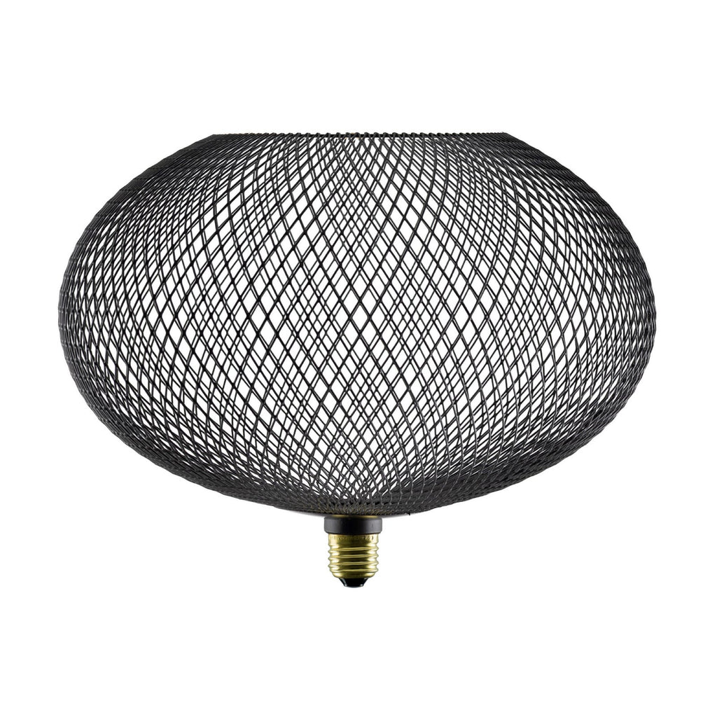 LED Floating Cage oval svart E27 5W 2200K dimbar forfra