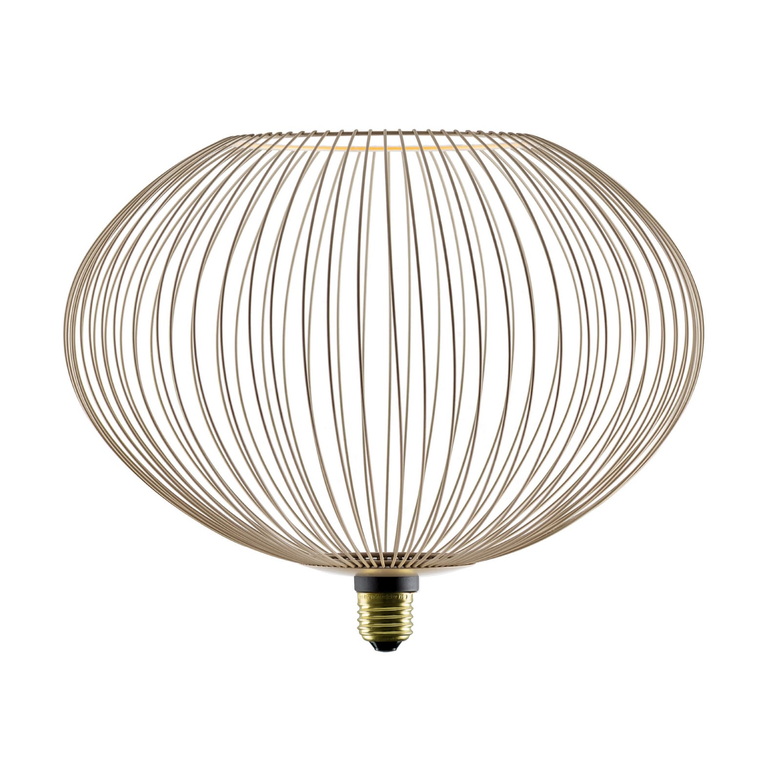 LED Floating Filo oval Ø30 cm E27 6W 2200K dimbar sand forfra