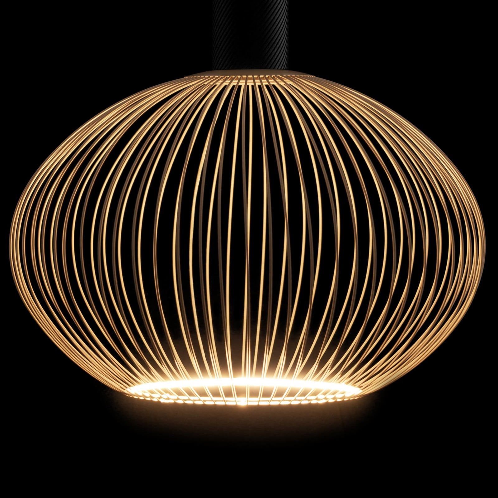 LED Floating Filo oval Ø30 cm E27 6W 2200K dimbar sand bakside