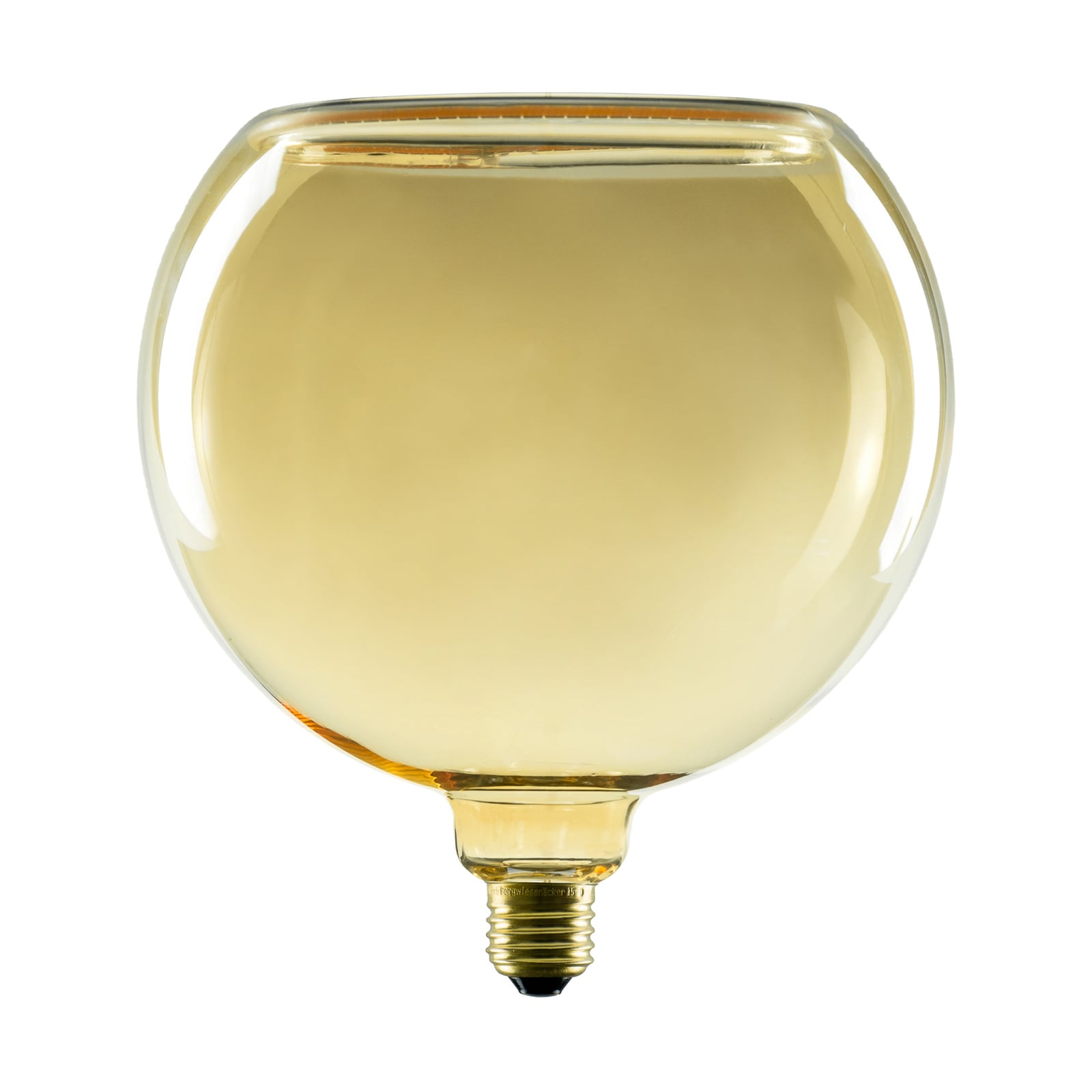 LED Floating Globe G150 E27 4W 2200K dimbar gull forfra
