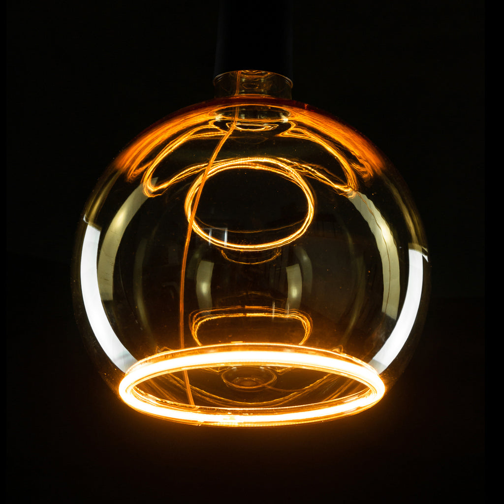 LED Floating Globe G150 E27 4W 2200K dimbar gull bakside