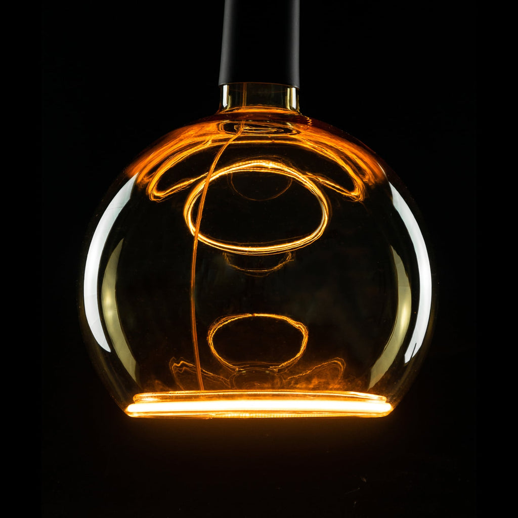 LED Floating Globe G150 E27 4W 2200K dimbar gull detalj av filament
