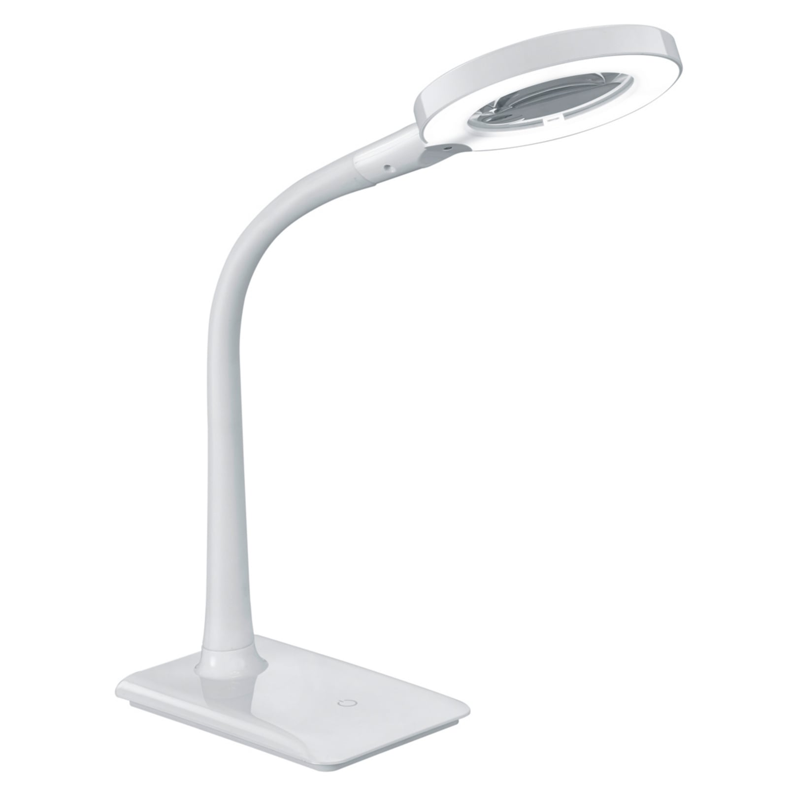 Detaljbilde av LED forstørrelseslampe Lupo med fot dimbar hvit 5W