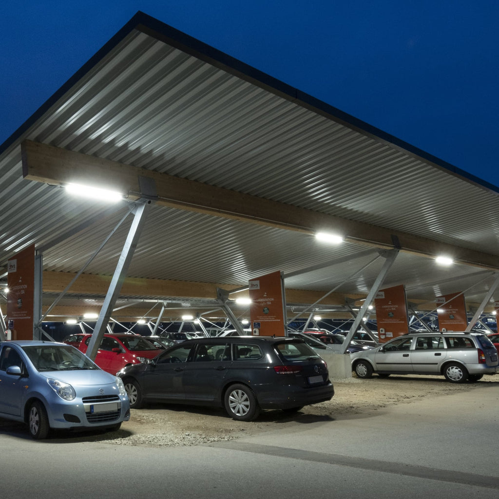 Bakside av LED fuktroms-armatur med bevegelsessensor Bluetooth 150 cm STEINEL