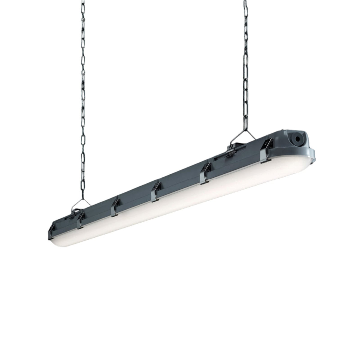 LED fuktroms-armatur Humid One 119 cm 18W IP65 grå forfra