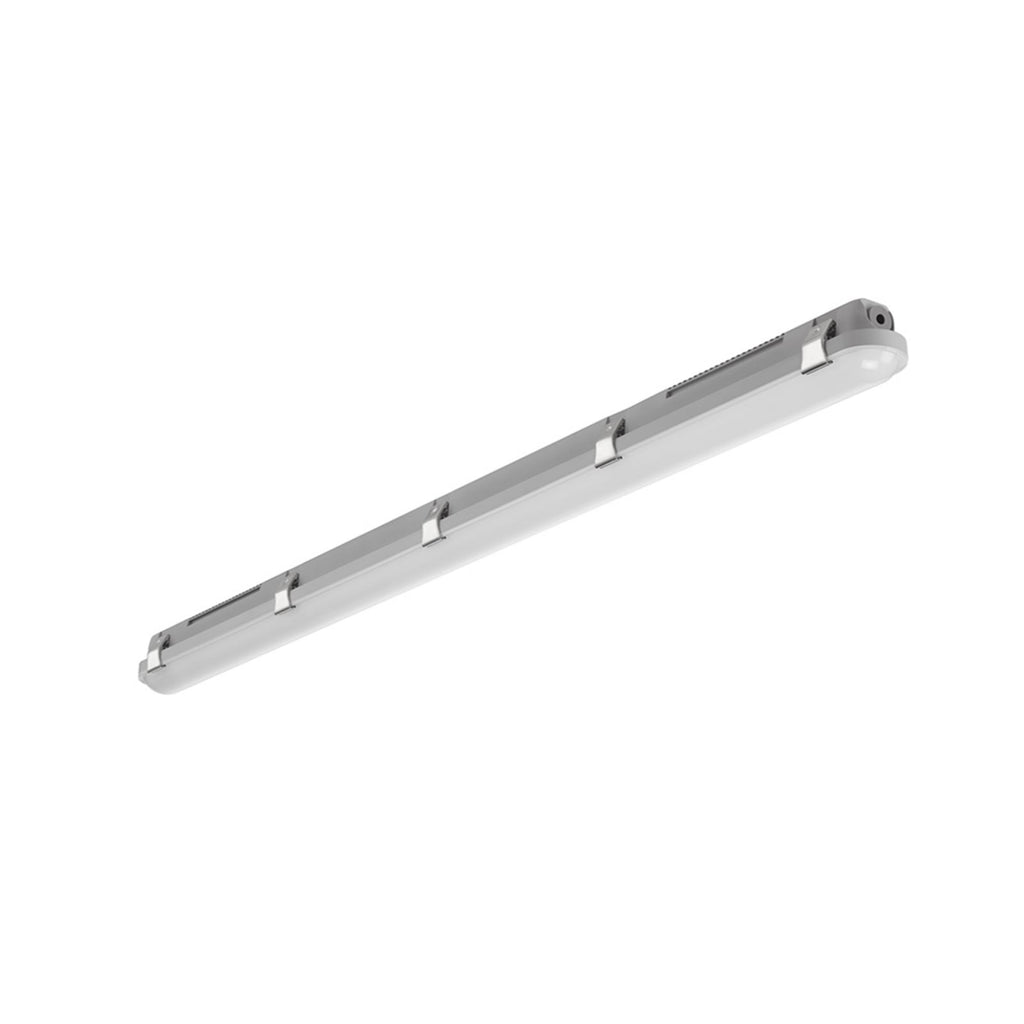Detalj av LED fuktroms-armatur Humid One 119 cm 18W IP65 grå