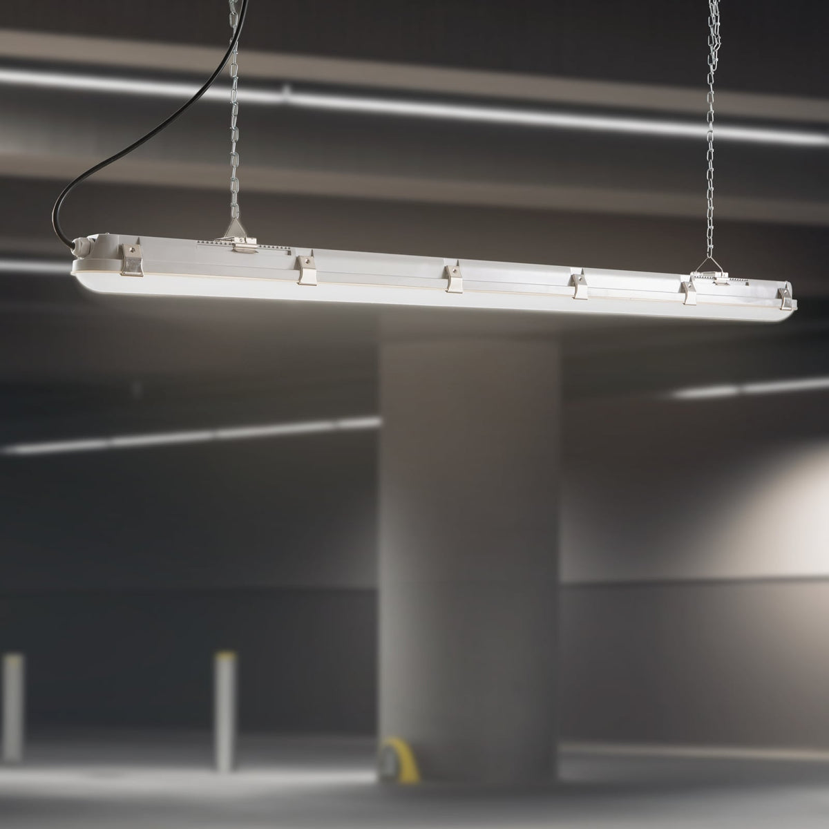 LED fuktroms-armatur Humid One 149 cm 51W IP65 grå foran