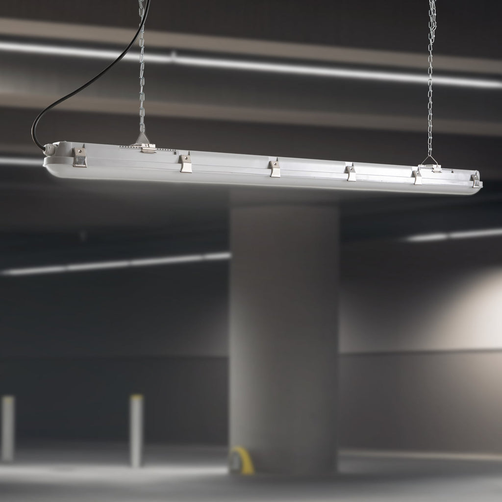LED fuktroms-armatur Humid One 149 cm 51W IP65 grå bakside