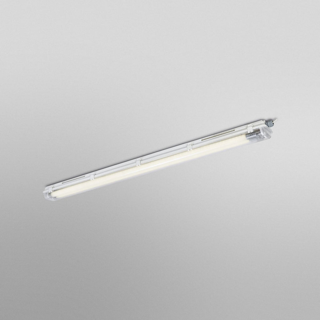 Montert LED fuktroms-armatur SUBMARINE PCR 128 cm 2x G13 T8 IP65 OSRAM