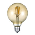LED globepære E27 6W 2700K amber filament - Trio Lighting forfra