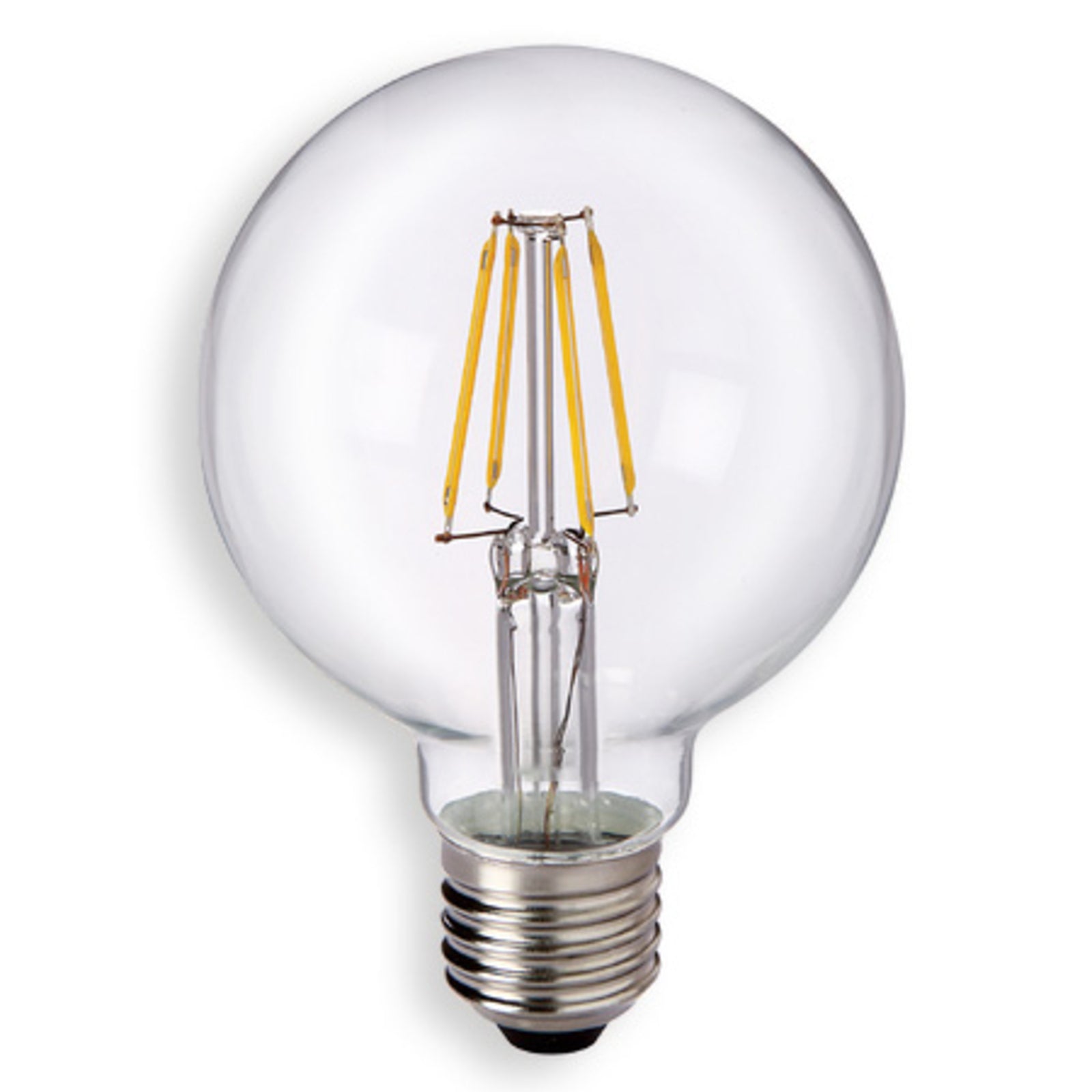 Detaljbilde av LED globepære E27 6W 2700K G80 filament klar