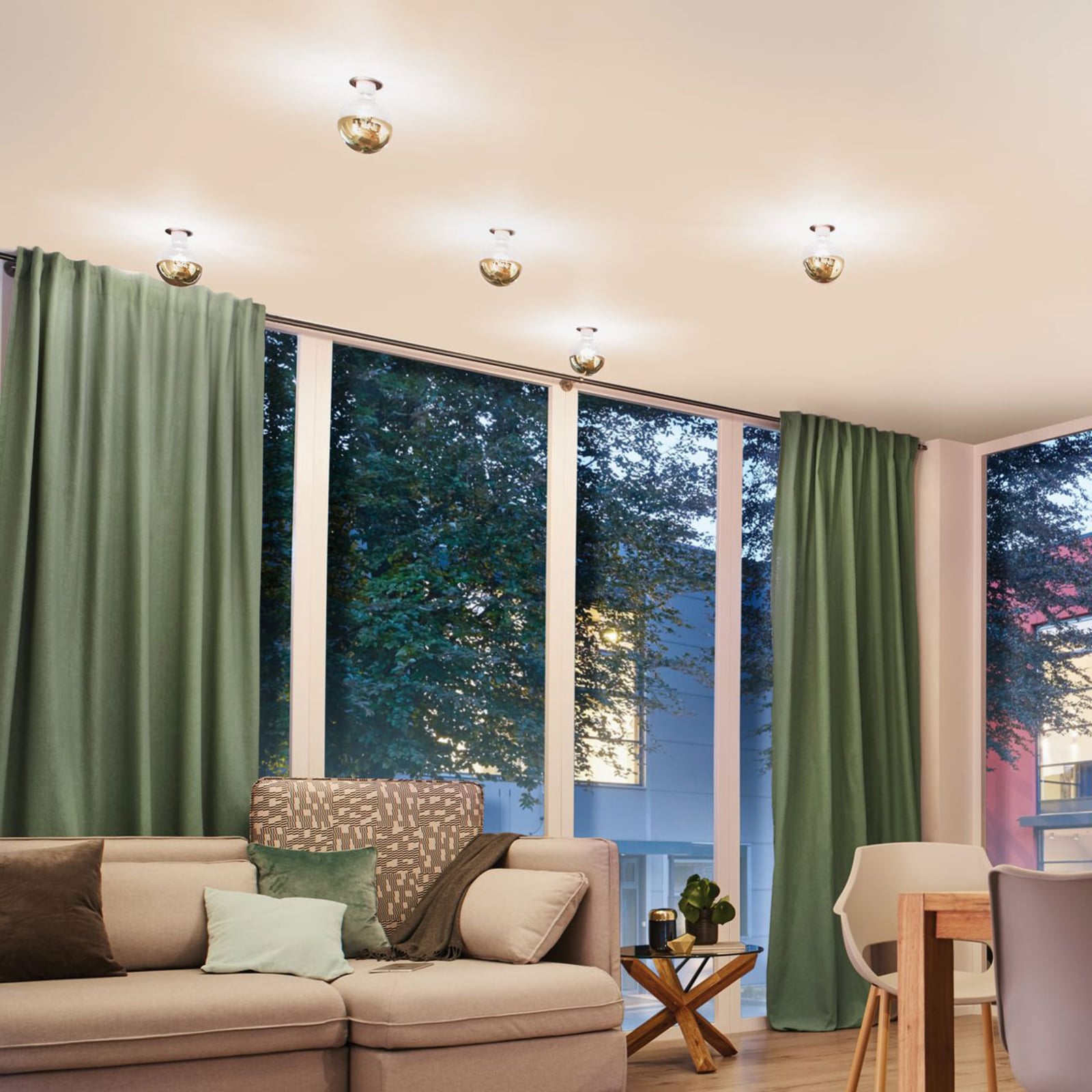 Nærbilde av LED-filament i LED-globepære E27 G125 6,5W 2700K Paulmann