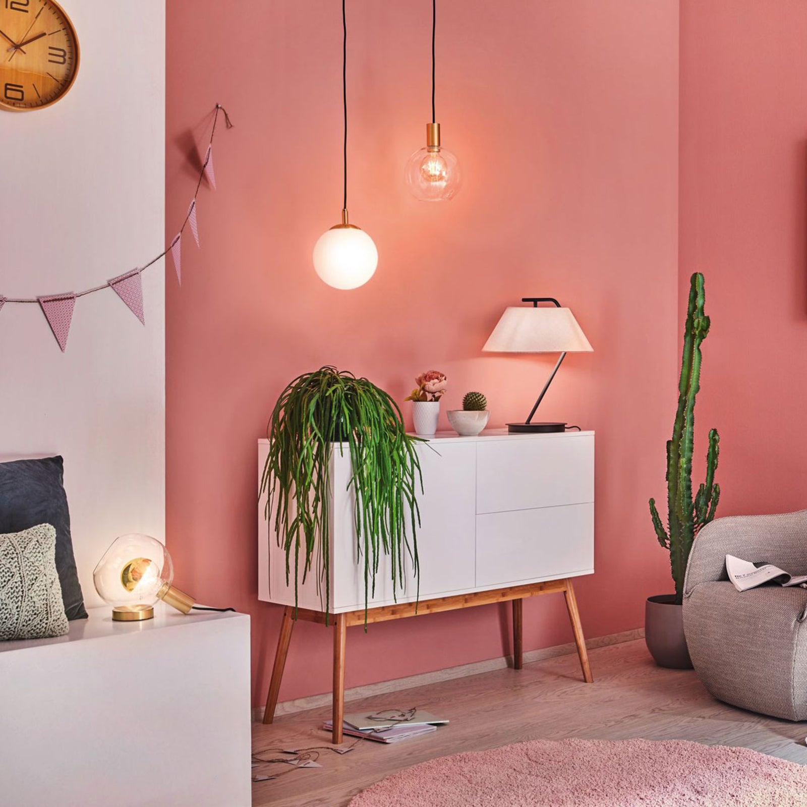 Sidebilde av LED-globepære E27 G125 6,5W 2700K toppspeilet gull dimbar - Paulmann