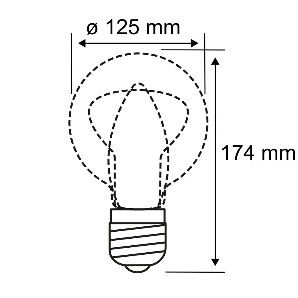 LED-globepære E27 G125 6,5W 2700K toppspeilet gull - Paulmann lysdetalj