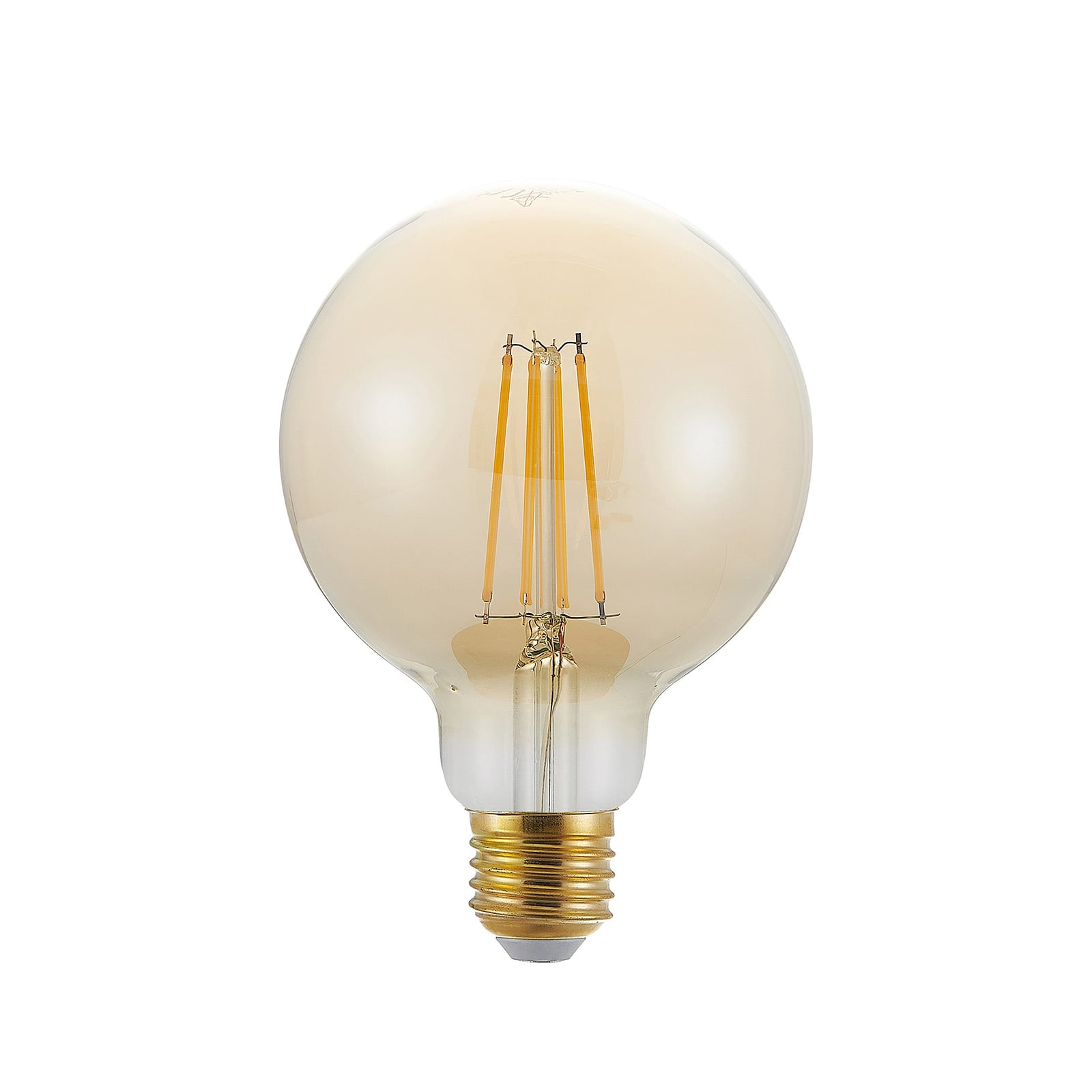 LED globepære E27 G95 6,5W 2500K amber bakside