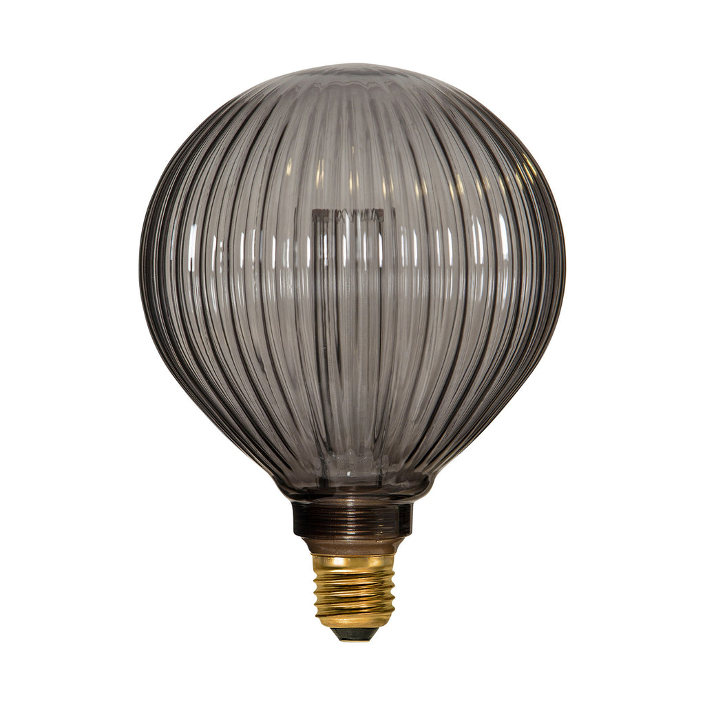 Detalj av LED globepære G125 E27 1W 2000K røykgrå filament