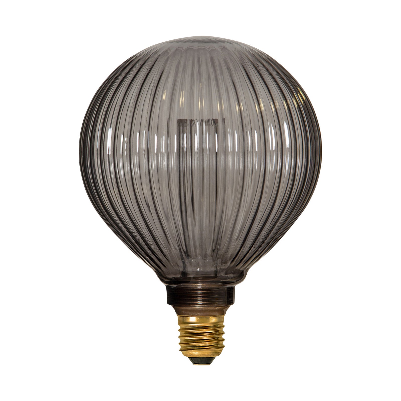 Detalj av LED globepære G125 E27 1W 2000K røykgrå filament