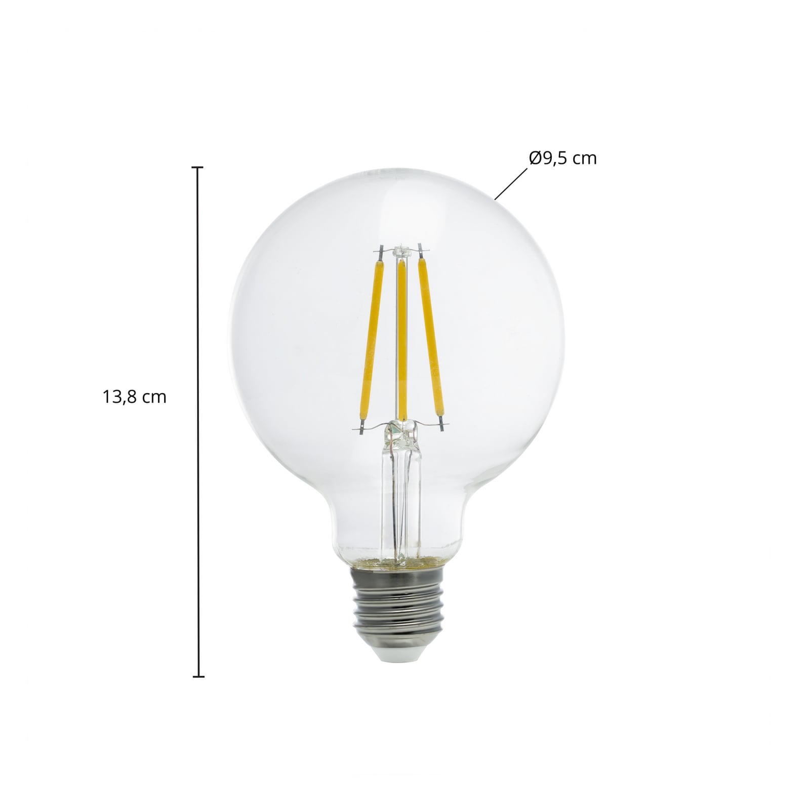 LED globepære G95 E27 filament 3,8W 3000K 806lm klar - Arcchio detalj av filament