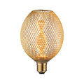 LED globepære Metallic Glow Helix E27 3,5W 1800K messing forfra