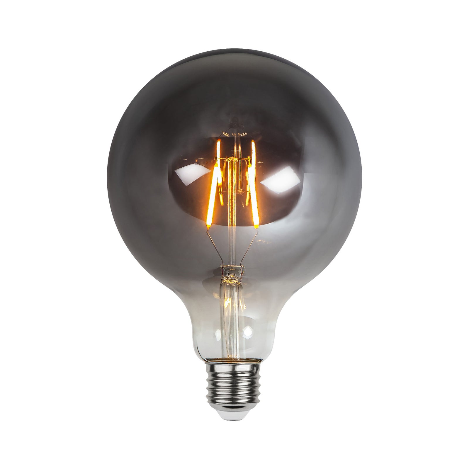LED globepære E27 Ø125 mm 1,8W 2100K røykfarget forfra