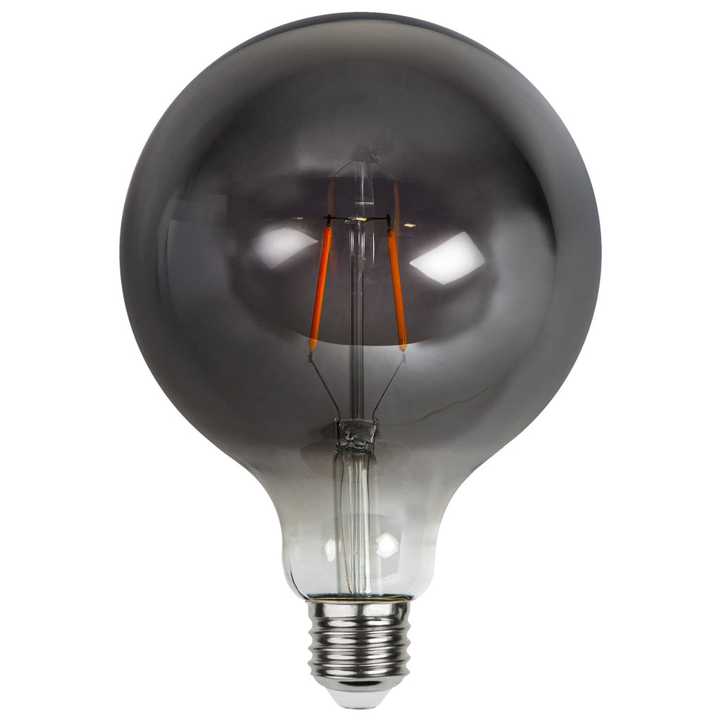LED globepære E27 Ø125 mm 1,8W 2100K røykfarget bakside