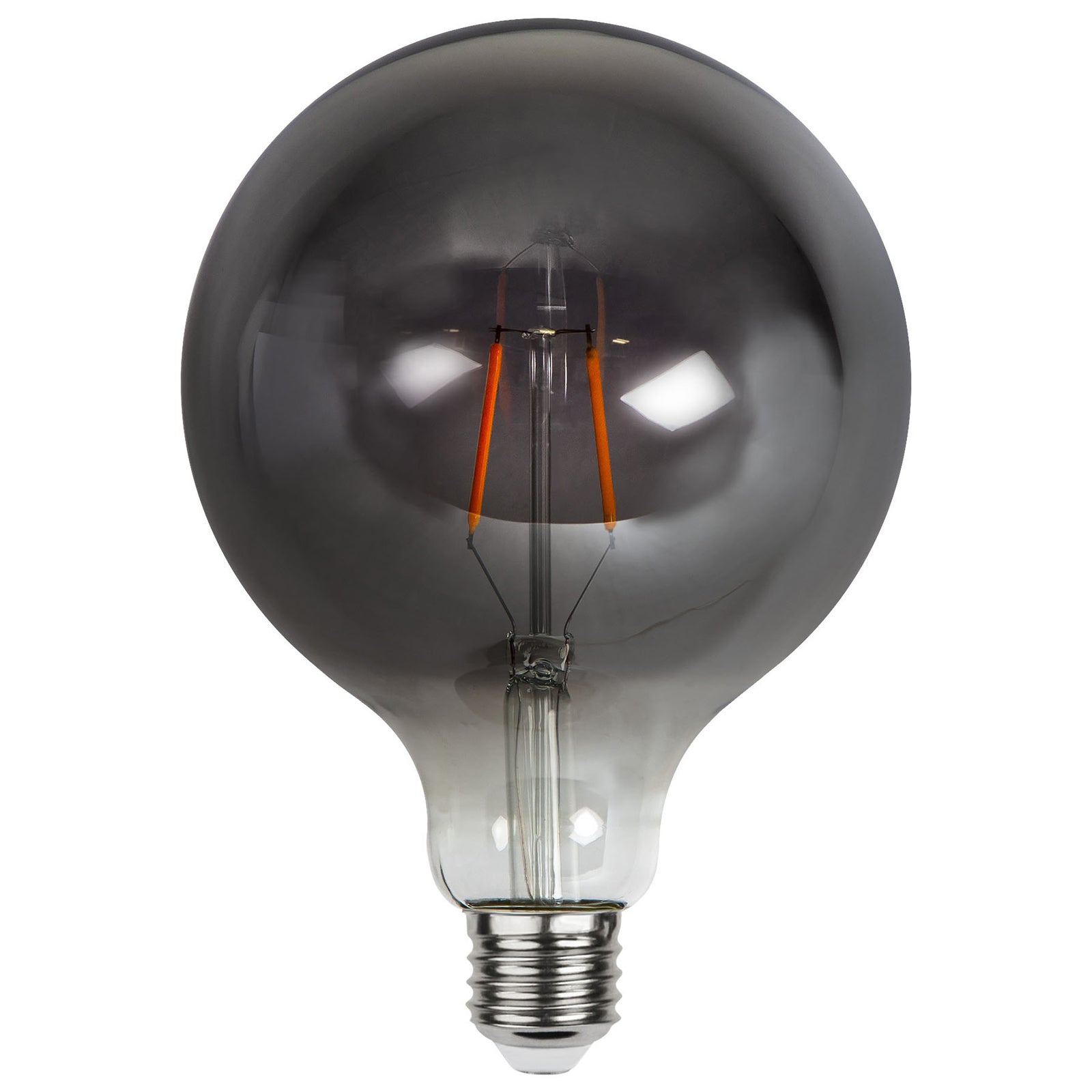 LED globepære E27 Ø125 mm 1,8W 2100K røykfarget bakside